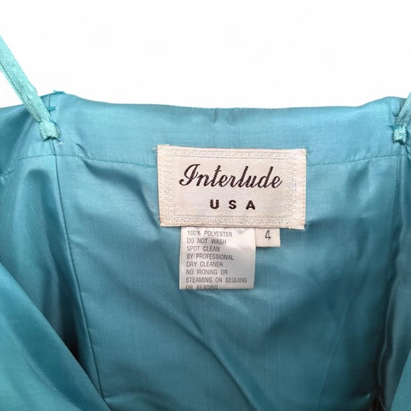 Interlude Turquoise Strapless Dress - Picture 2 of 5